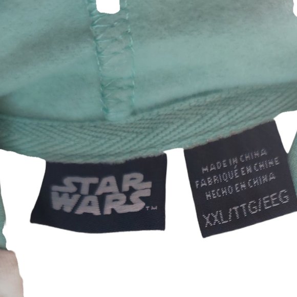 Disney Star Wars The Mandalorian Baby Yoda Zip Up Hoodie Kids Size XXL - Picture 7 of 7